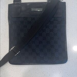 Gucci Black Patterned Messenger Bag